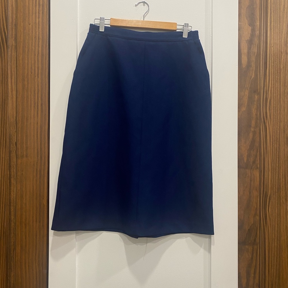 Navy pencil skirt